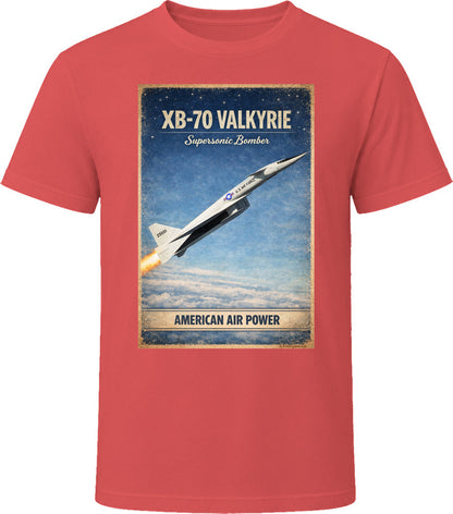 XB-70 Valkyrie American Air Power vintage graphic t-shirt in red
