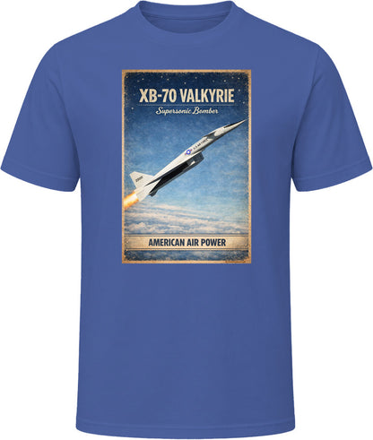 XB-70 Valkyrie American Air Power vintage aviation t-shirt in navy