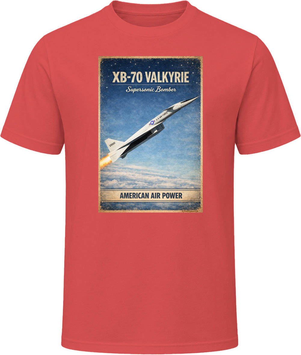XB-70 Valkyrie American Air Power vintage graphic t-shirt in red