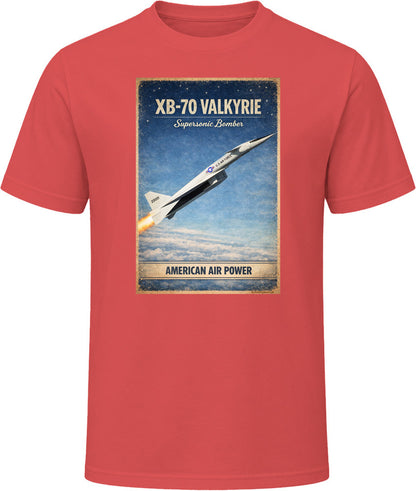 XB-70 Valkyrie American Air Power vintage graphic t-shirt in red