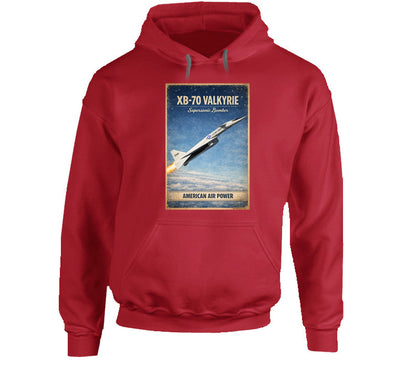 XB-70 Valkyrie American Air Power vintage hoodie in red