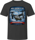 Bell-Boeing V-22 Osprey American Air Power distressed graphic t-shirt in black