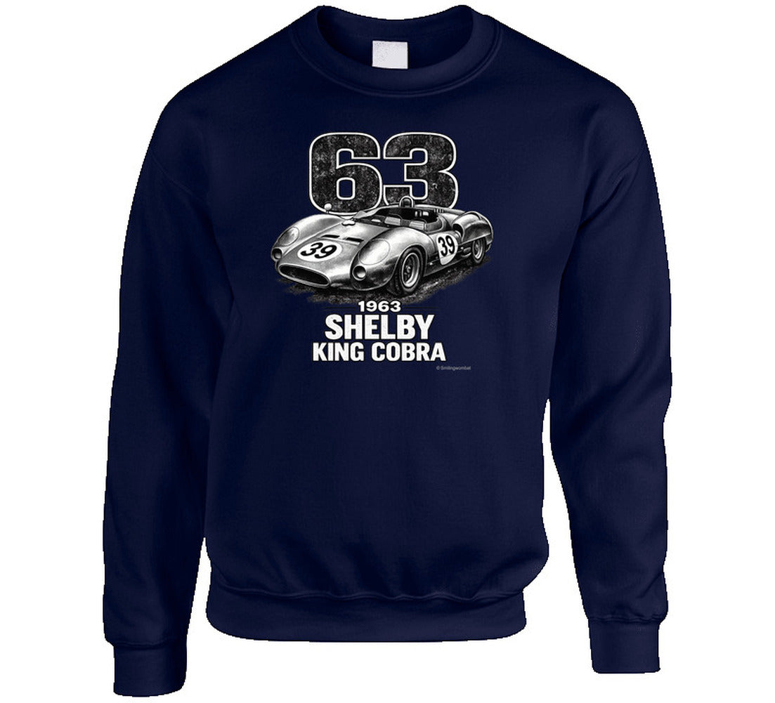 1963 Shelby King Cobra classic racing sweatshirt in navy