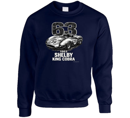 1963 Shelby King Cobra classic racing sweatshirt in navy