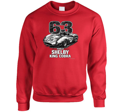 1963 Shelby King Cobra bold graphic sweatshirt in red