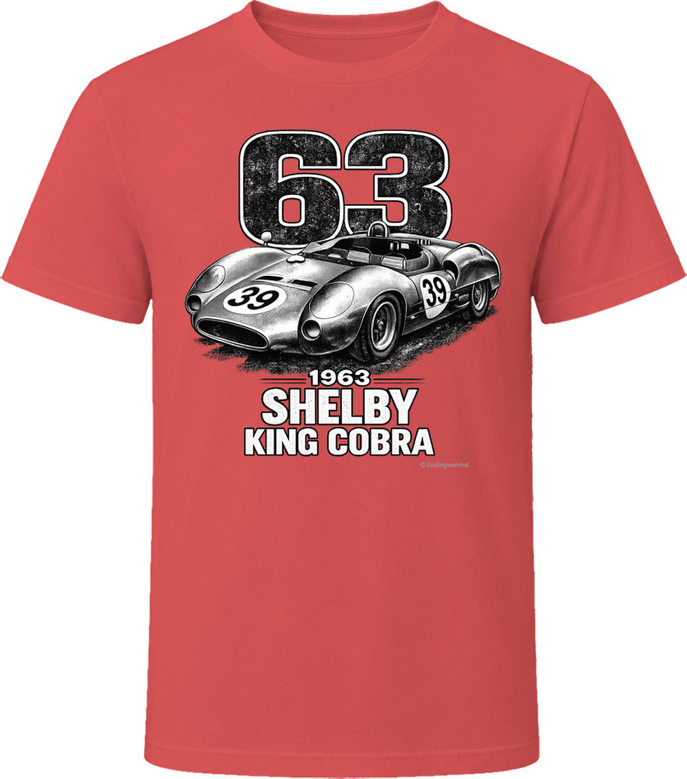 1963 Shelby King Cobra bold graphic t-shirt in red
