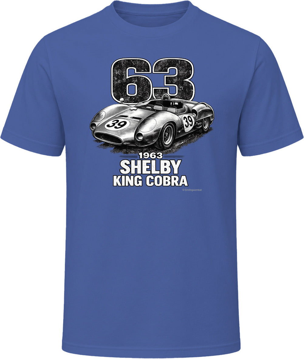 1963 Shelby King Cobra classic racing t-shirt in navy