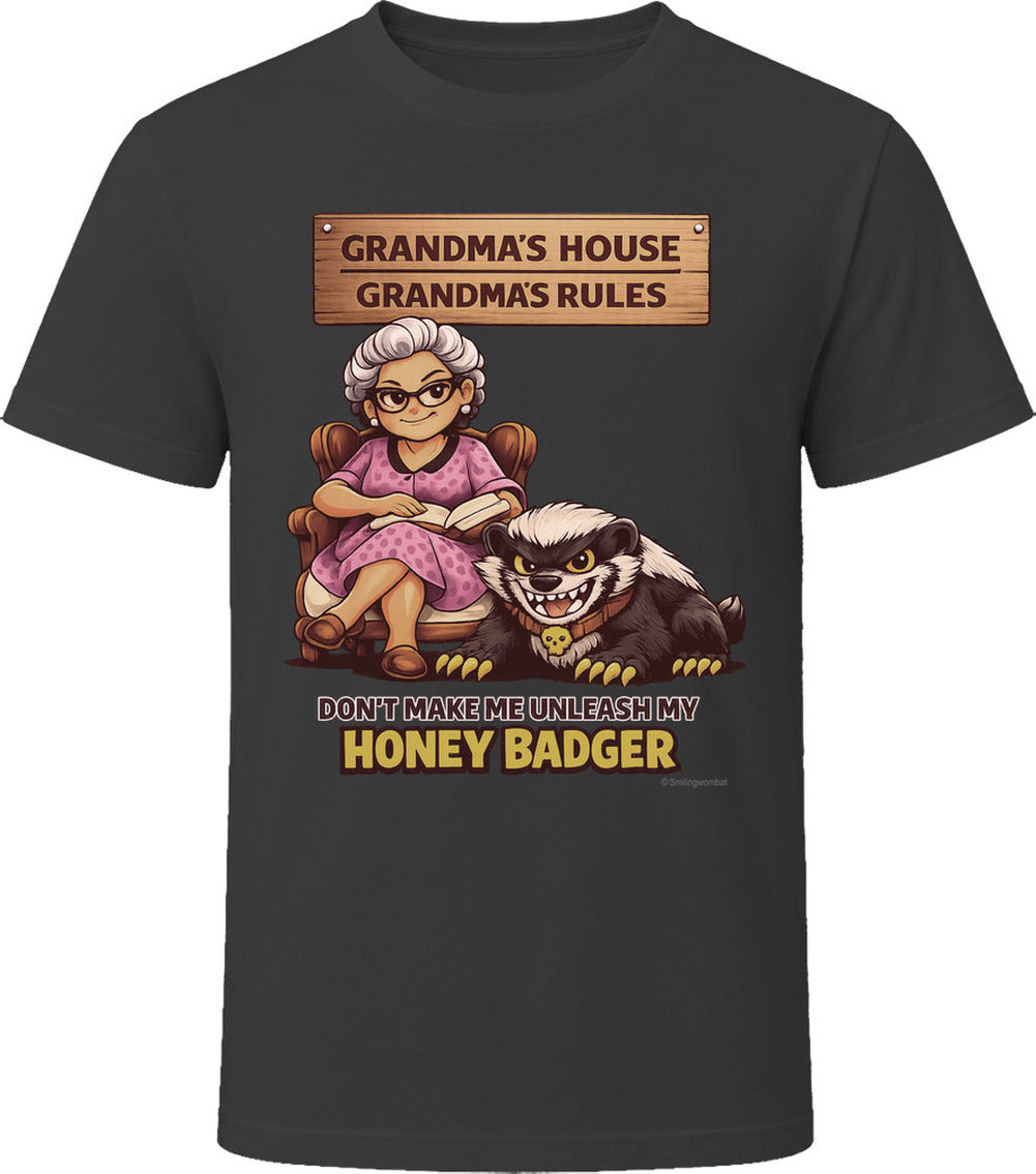 eisty grandma honey badger funny graphic tee in black