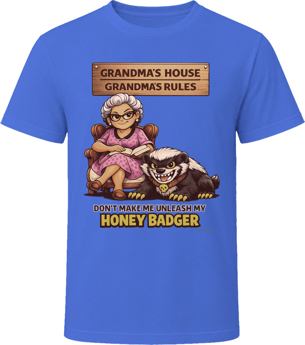 Don't Make Me Unleash My Honey Badger t-shirt royal blue