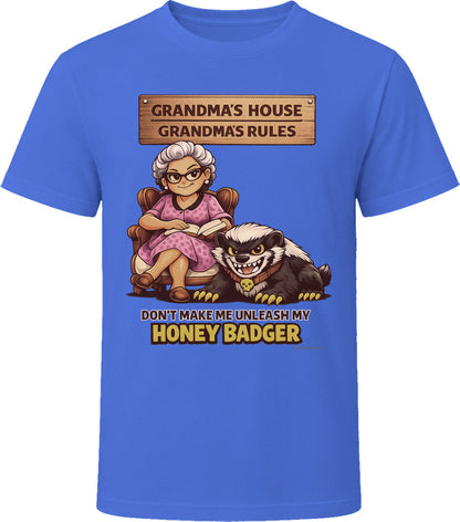Don't Make Me Unleash My Honey Badger t-shirt royal blue