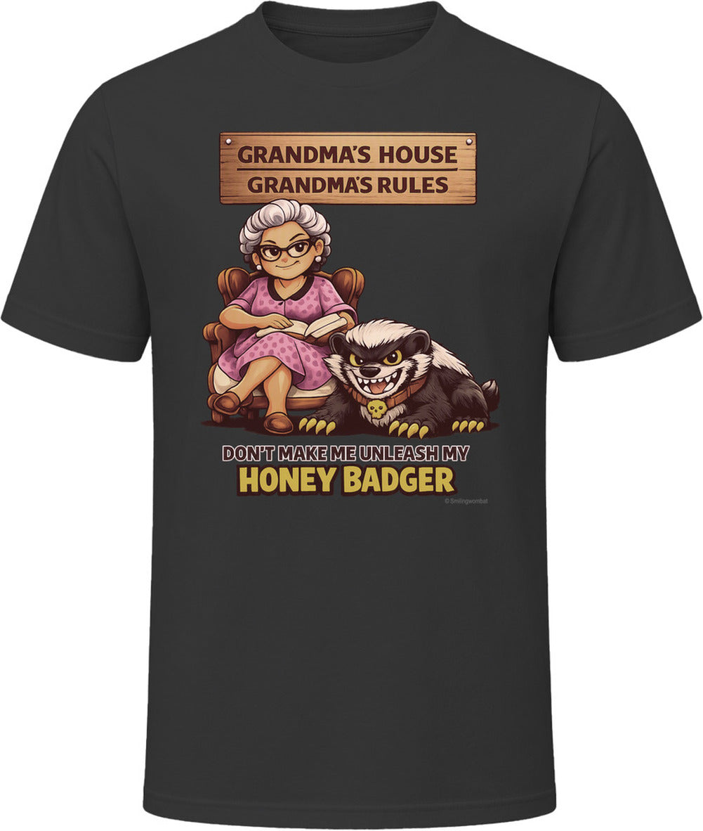 eisty grandma honey badger funny graphic tee in black