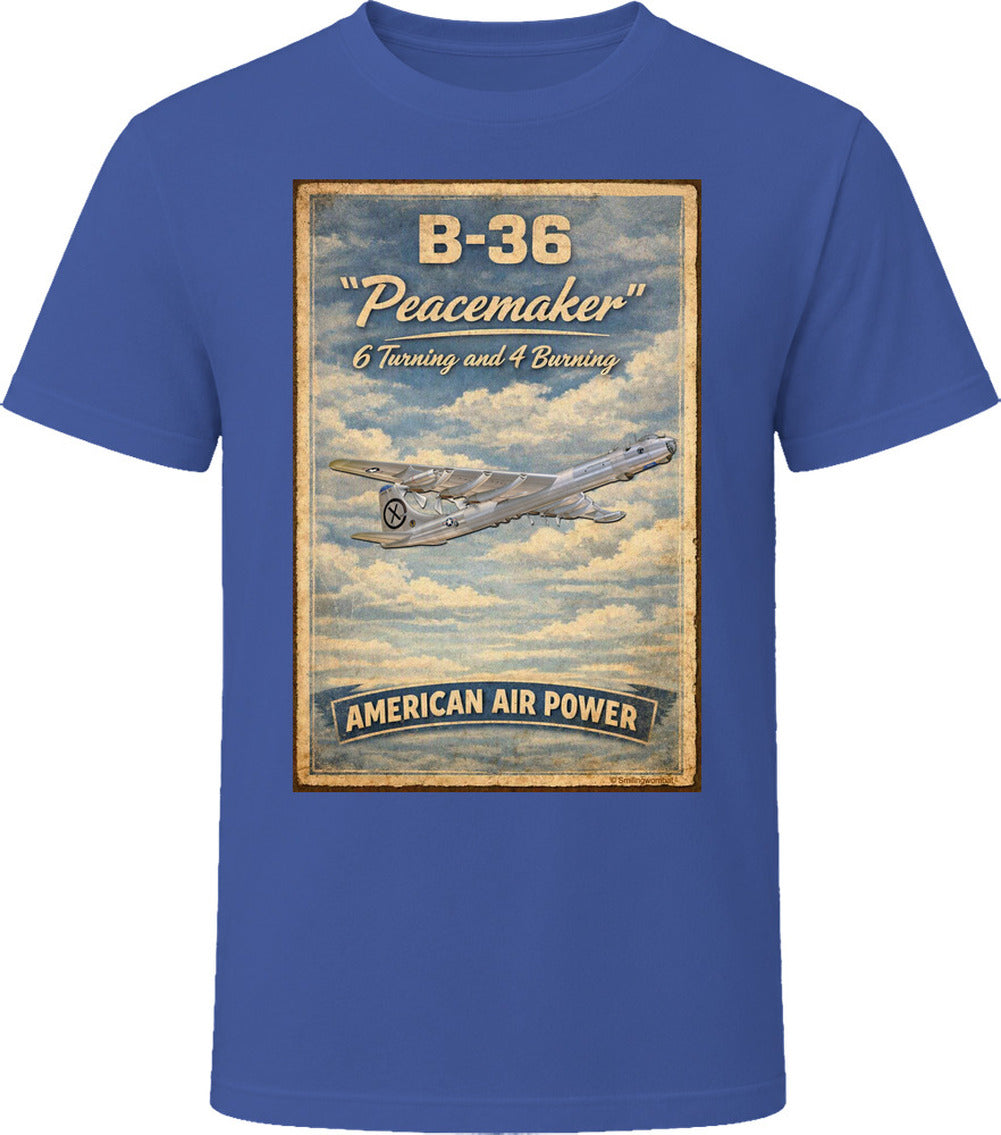 B-36 Peacemaker American Air Power vintage t-shirt in navy