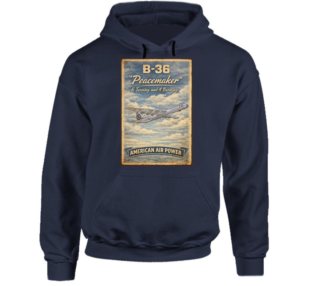 B-36 Peacemaker American Air Power vintage hoodie in navy