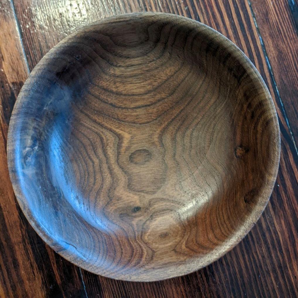 Ken's Creations Hand Crafted 9 inch x 4 Inch Black Cherry Bowl - Smiling Wombat