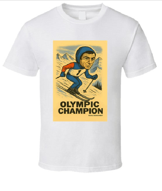 Olympic Ski Champion T Shirt T-Shirt Smiling Wombat