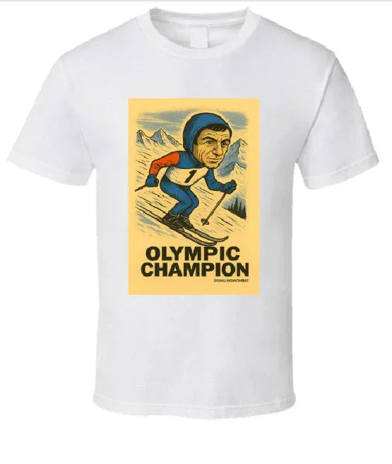 Olympic Ski Champion T Shirt T-Shirt Smiling Wombat