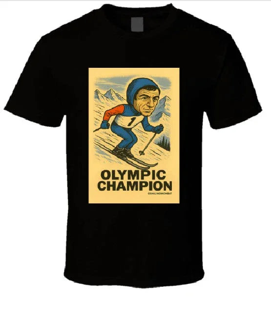 Olympic Ski Champion T Shirt T-Shirt Smiling Wombat