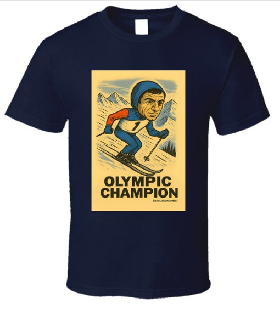 Olympic Ski Champion T Shirt T-Shirt Smiling Wombat