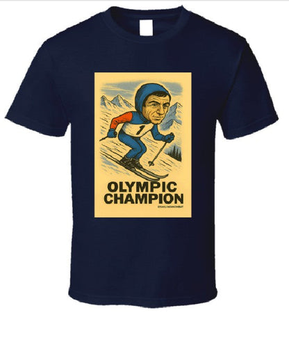Olympic Ski Champion T Shirt T-Shirt Smiling Wombat