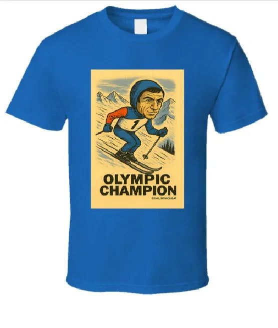 Olympic Ski Champion T Shirt T-Shirt Smiling Wombat