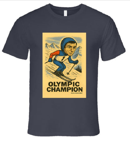Olympic Ski Champion T Shirt T-Shirt Smiling Wombat