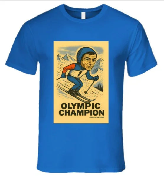 Olympic Ski Champion T Shirt T-Shirt Smiling Wombat