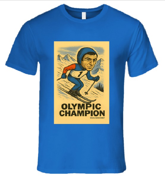Olympic Ski Champion T Shirt T-Shirt Smiling Wombat