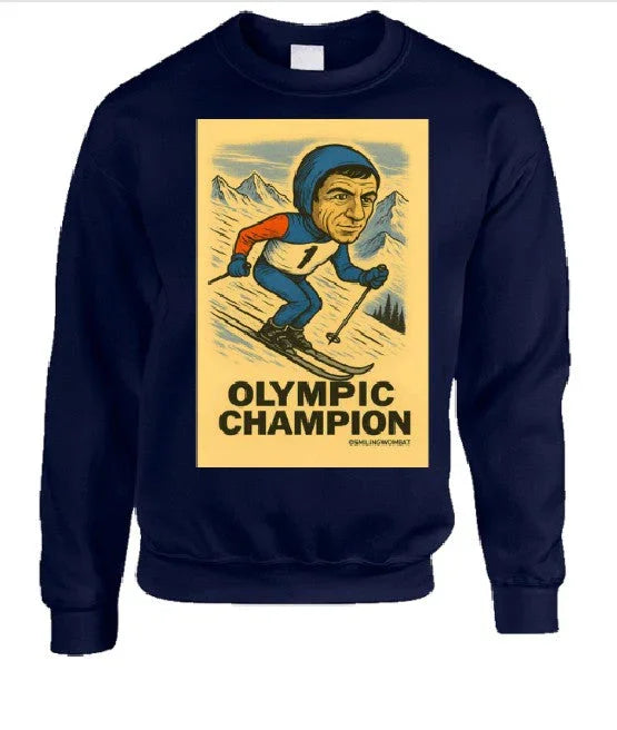 Olympic Ski Champion T Shirt T-Shirt Smiling Wombat