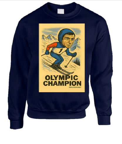 Olympic Ski Champion T Shirt T-Shirt Smiling Wombat