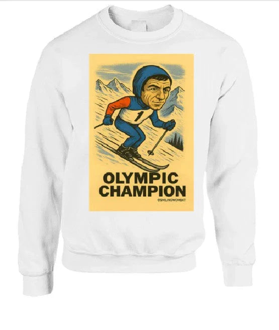 Olympic Ski Champion T Shirt T-Shirt Smiling Wombat