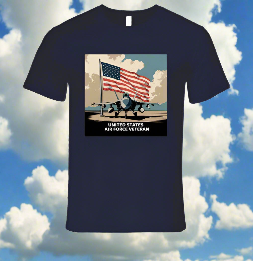Air Force Veteran T Shirt T-Shirt Smiling Wombat