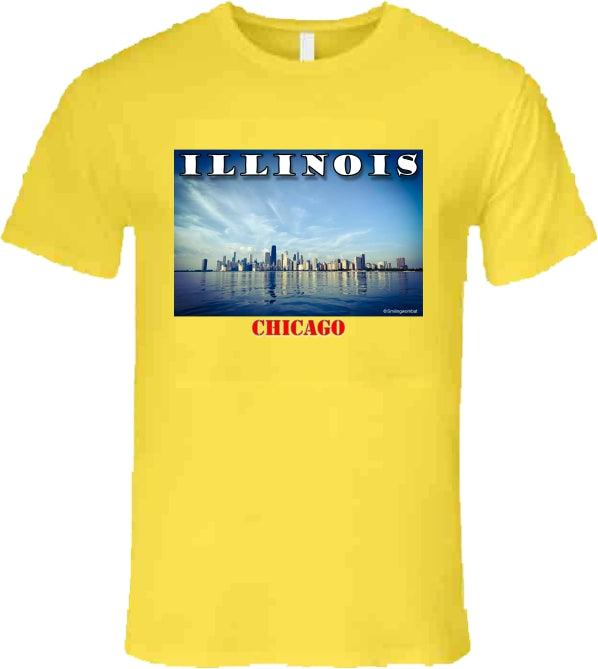 Illinois T- Shirt - Part of the State Collection by Smiling Wombat - Smiling Wombat