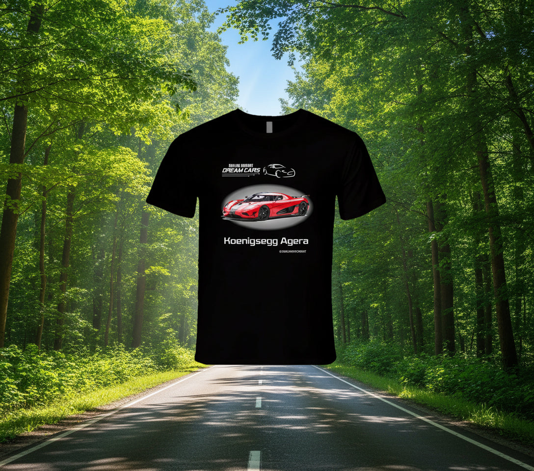 "Supercar apparel with Koenigsegg Agera RS illustration"