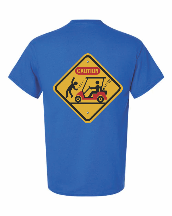 “Golf cart collision caution sign T-shirt”
Wombat