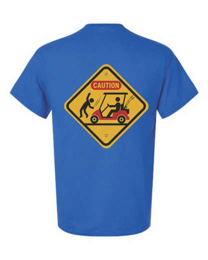 “Golf cart collision caution sign T-shirt”
Wombat