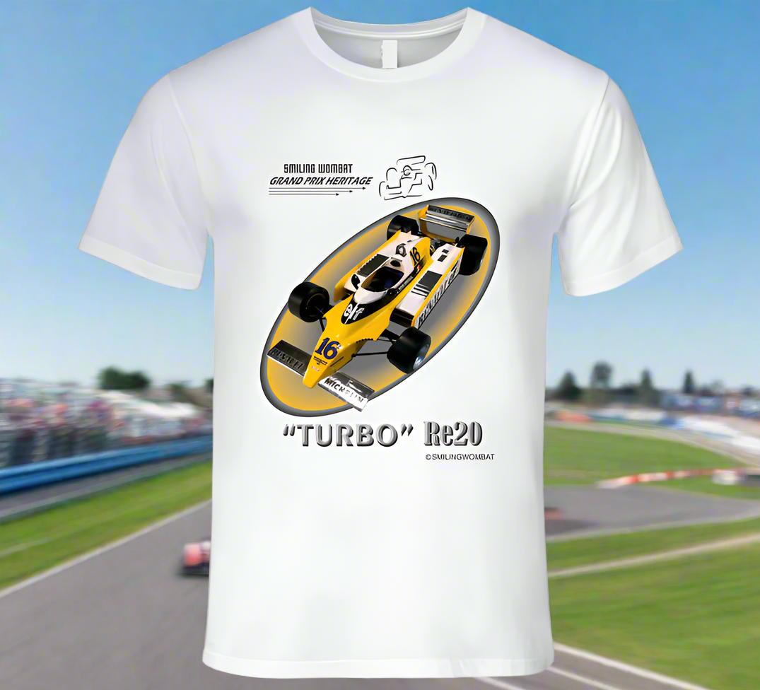 RE 20 "Turbo" 1980 Formula 1 Car Shirt Collection T-Shirt Smiling Wombat