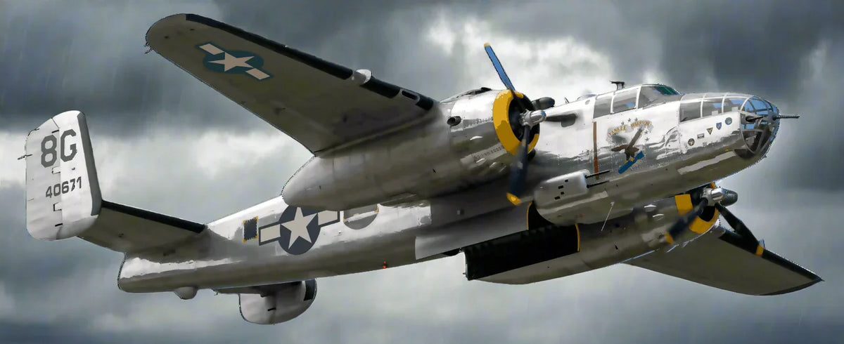 B25 Mitchell Bomber - Classic White T-Shirt Collection - Shopify