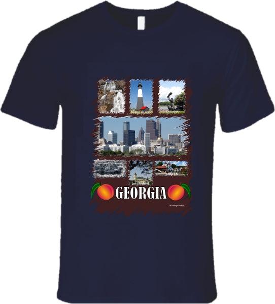 Georgia T- Shirt - Part of the State Collection by Smiling Wombat - Smiling Wombat
