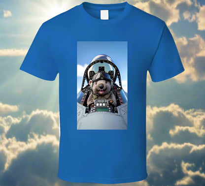 smiling wombat flying a fighter jet T Shirt T-Shirt Smiling Wombat