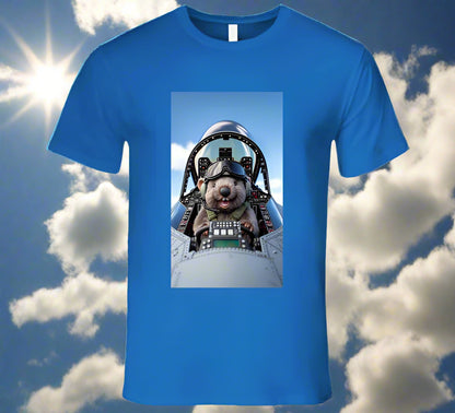 smiling wombat flying a fighter jet T Shirt T-Shirt Smiling Wombat