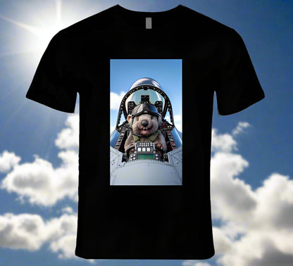 smiling wombat flying a fighter jet T Shirt T-Shirt Smiling Wombat