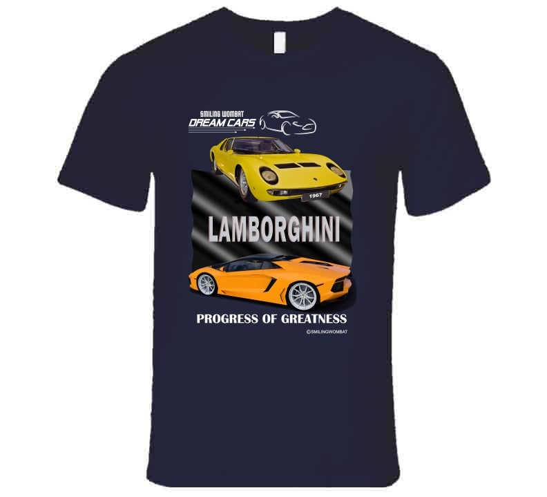 Lambo 2 Black T Shirt T-Shirt Smiling Wombat