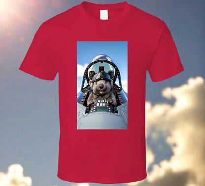 smiling wombat flying a fighter jet T Shirt T-Shirt Smiling Wombat