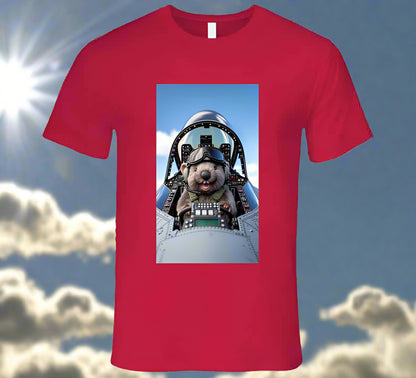 smiling wombat flying a fighter jet T Shirt T-Shirt Smiling Wombat