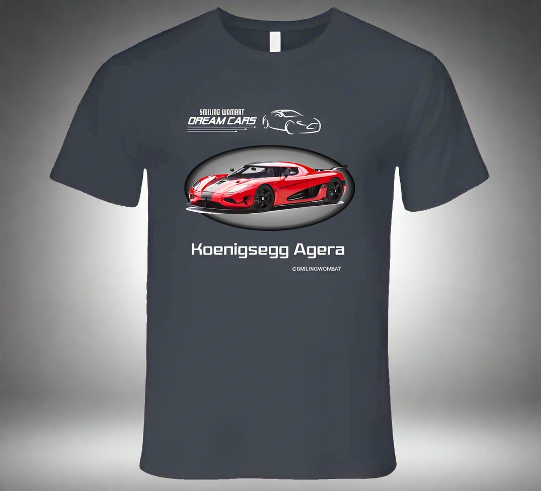 New Agera Dark  Design T Shirt T-Shirt Smiling Wombat