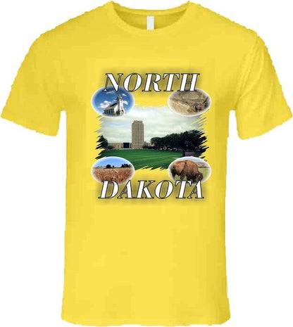 North Dakota T- Shirt - Part of the State Collection by Smiling Wombat - Smiling Wombat