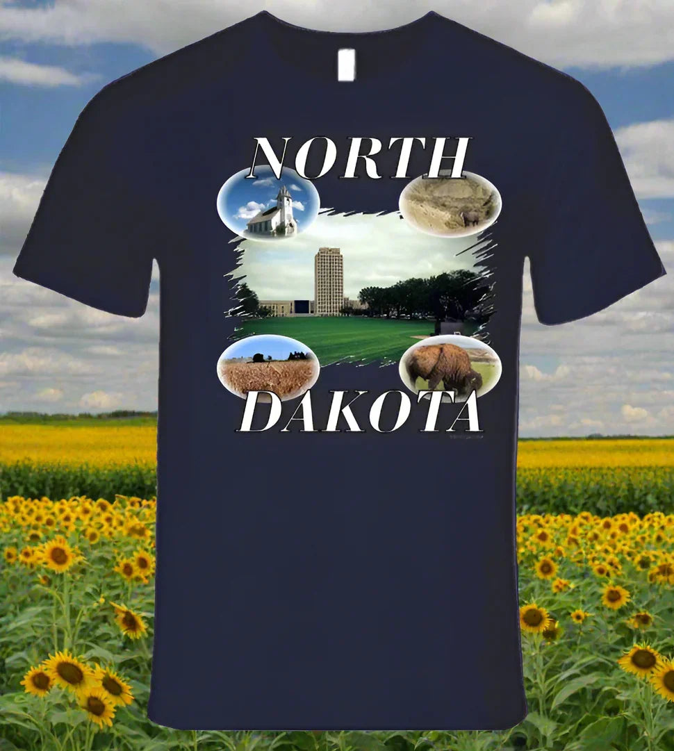 North Dakota T- Shirt - Part of the State Collection by Smiling Wombat - Shopify