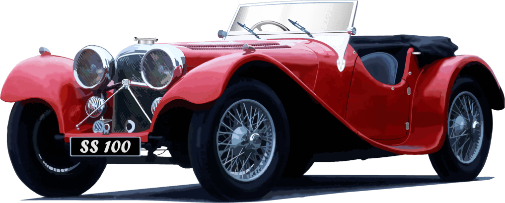 Classic Car Jaguar 100 - Classic White T-Shirt Collection - Shopify