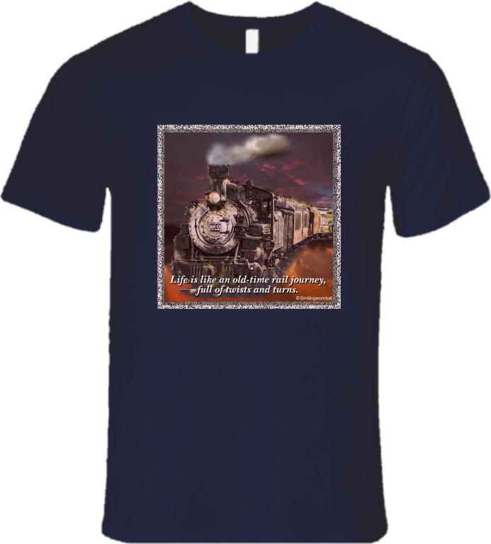 Life is like an old-time rail journey - Shirt Collection - Smiling Wombat