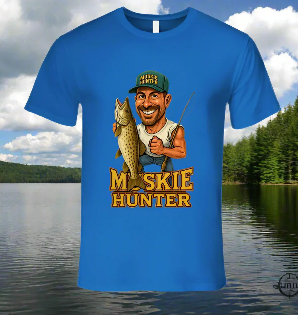 Muskie Hunter Vintage Retro Caricature Shirt Collection - Shopify